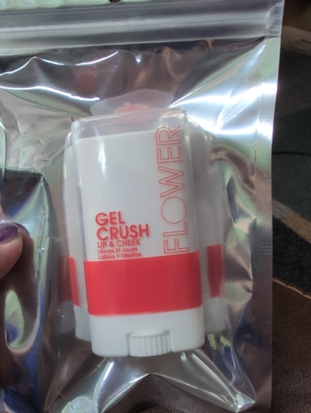 LFLOWER Gel Crush Lip & Cheek Stick — Bright Coral Pink